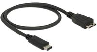 DeLOCK 0.5m USB3.1 C - MicroUSB3.1 B USB-kabel 0,5 m USB 3.2 Gen 2 (3.1 Gen 2) USB C Micro-USB B Zwart - thumbnail
