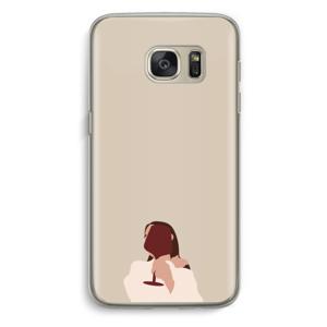 I drink wine: Samsung Galaxy S7 Transparant Hoesje