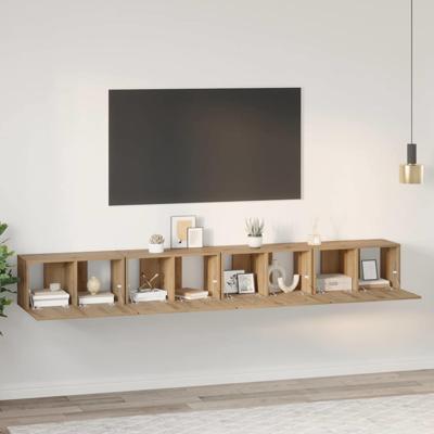 Tv-meubelset 4 pcs Ambachtelijk eiken Medium 60 x 30 x 30.5 cm