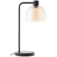 Brilliant TafellampCasto zwart met amber glas - 60105/20