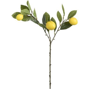 Kunstbloem Lemon Spray - geel - 65 cm - Leen Bakker