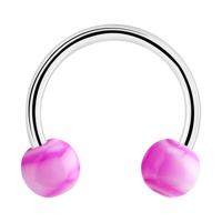 Circular barbell Chirurgisch staal 316L / Acryl Circular Barbells - thumbnail