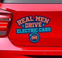 Mannen rijden in elektrische auto's Mannen rijden in elektrische auto's
