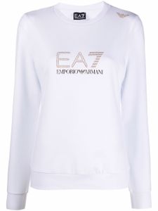 Ea7 Emporio Armani t-shirt à détails de clous - Blanc