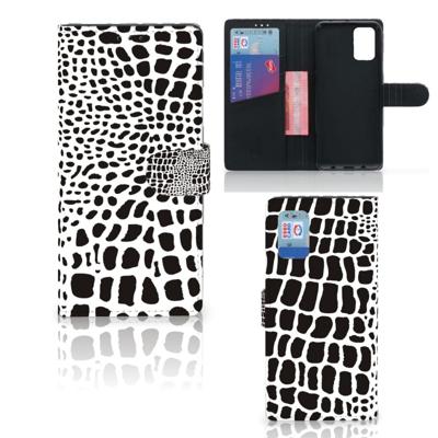 Samsung Galaxy A02s | M02s | Telefoonhoesje | Met pasjeshouder | Slangenprint