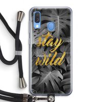 Stay wild: Samsung Galaxy A40 Transparant Hoesje met koord