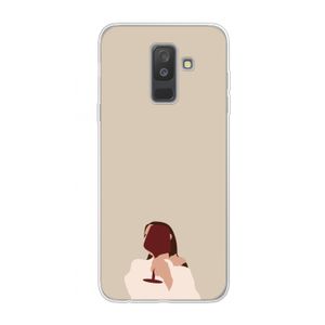 I drink wine: Samsung Galaxy A6 Plus (2018) Transparant Hoesje