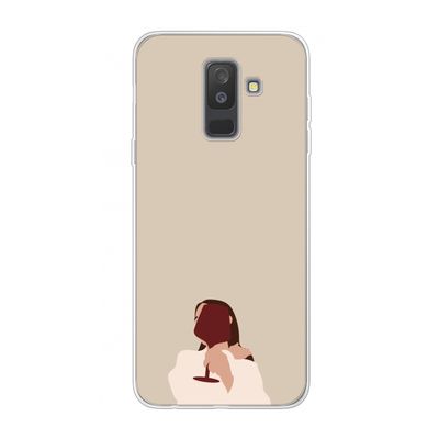 I drink wine: Samsung Galaxy A6 Plus (2018) Transparant Hoesje