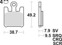 TRW Brake pad mcb 742 sv sintered metal