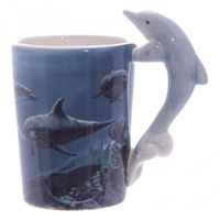 Koffie drink mok dolfijn thema print 250 ML   - - thumbnail