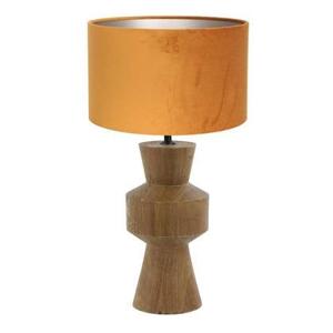 Light Living tafellamp Gregor - goud - hout - 17 cm - E27 fitting -