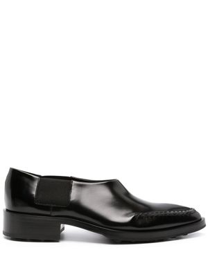 Jil Sander mocassins en cuir à bout pointu - Noir