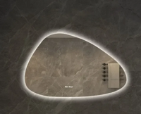 NordiLux Design Badkamerspiegel - Slimme LED Wandspiegel met Onregelmatige Vorm en Aluminium Frame