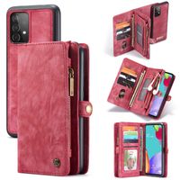 Caseme - vintage 2 in 1 portemonnee hoes - Samsung Galaxy A52 / A52s - Rood - thumbnail