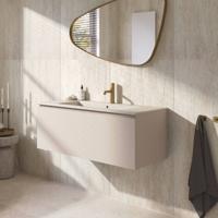 Ben Tendenza voorgemonteerd badmeubel incl. mat beige keramische wastafel 102,7x46cm zand
