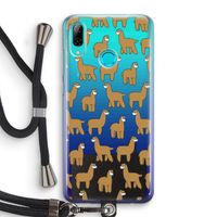 Alpacas: Huawei P Smart (2019) Transparant Hoesje met koord
