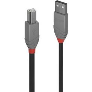 Lindy 36673 2m USB A USB B Mannelijk Mannelijk Zwart USB-kabel