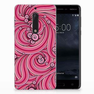 Nokia 5 Hoesje maken Swirl Pink