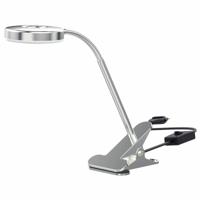 LED Klemlamp Klemspot met schakelaar - Leeslamp - Zilver
