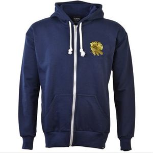 TOFFS - England Rugby 6 Nations Gold Rose Zipped Hoodie - Navy