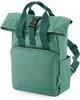 Atlantis BG118S Recycled Mini Twin Handle Roll-Top Backpack - Sage-Green - 23 x 32 x 11 cm