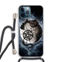 Volle maan: iPhone 12 Pro Transparant Hoesje met koord