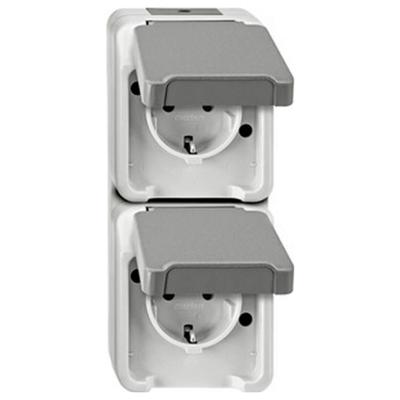 Merten MEG2329-8029 Wandcontactdoos dubbel Compleet 1 stuk(s)