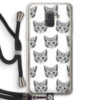 Kitten: Samsung Galaxy A8 (2018) Transparant Hoesje met koord