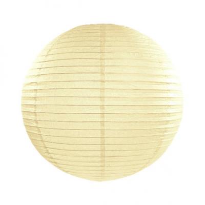 Luxe bol feest lampion - creme wit - dia 25 cm - papier