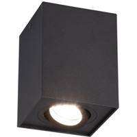 LED Plafondspot Vierkant Mat Zwart - GU10 Fitting - Aluminium 1-lichts