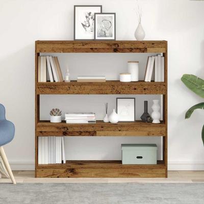 Boekenkast Oud hout 100 x 30 x 103 cm Bewerkt hout