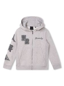 Givenchy Kids hoodie zippé à logo brodé - Gris