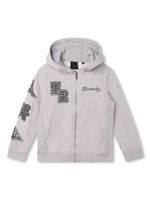 Givenchy Kids hoodie zippé à logo brodé - Gris - thumbnail