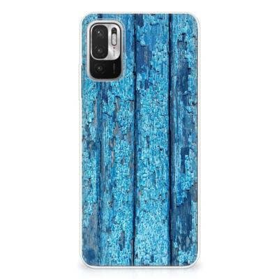 Xiaomi Redmi Note 10/10T 5G | Poco M3 Pro | Bumper Hoesje | Wood Blue