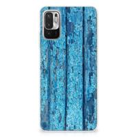 Xiaomi Redmi Note 10/10T 5G | Poco M3 Pro | Bumper Hoesje | Wood Blue