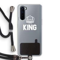 King zwart: OnePlus Nord Transparant Hoesje met koord