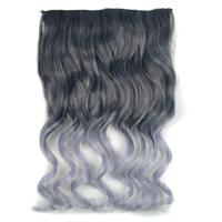 Eendelige naadloze Hair Extension stuk kleur verloop grote golf lang Curling Clip Type haarstukje