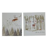 Kerstkaart - Herten en Bos (Set van 10)