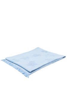 Vilebrequin serviette de plage en coton biologique à motif graphique - Bleu