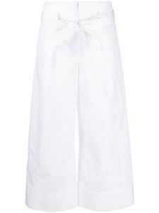 3.1 Phillip Lim pantalon court plissé à taille ceinturée - Blanc