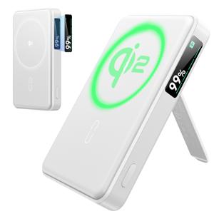 Qi2 MagSlim Kickstand Power Bank (10K) White