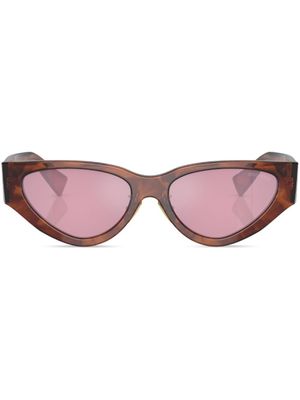 Miu Miu Eyewear lunettes de soleil à monture papillon - Noir