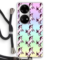 Musketon Unicorn: Huawei P50 Pro Transparant Hoesje met koord