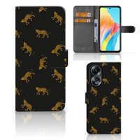 Telefoonhoesje met Pasjes voor OPPO A58 4G Leopards