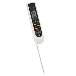 PCE Instruments Insteekthermometer IP65, LED-zaklamp, Met flexibele sensor, Met dompel- en insteeksensor