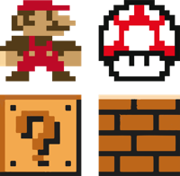 Enge onderzetters Super mario-thema's