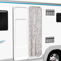 VidaXL Vliegengordijn 56x185 cm chenille taupe en wit