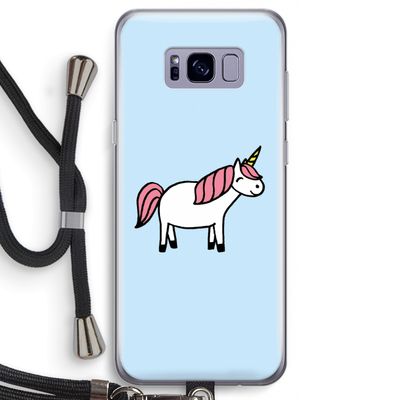 Eenhoorn: Samsung Galaxy S8 Transparant Hoesje met koord
