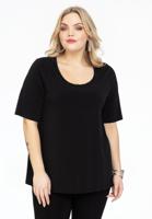 Yoek T-shirt A-lijn | Zwart | Maat 50/52