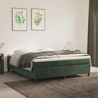 Bedframe zonder matras 160x200 cm fluweel donkergroen